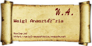 Weigl Anasztázia névjegykártya